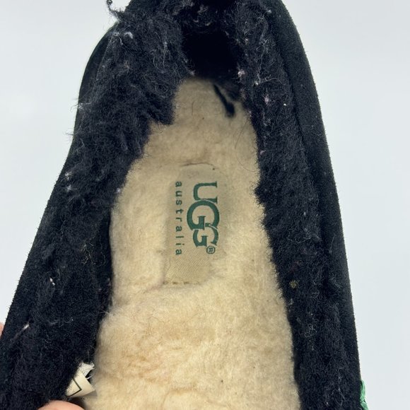 Ugg Slippers Womens Size 6 Ansley Stud Black Watch Tartan Uggpure Grunge Suede - Picture 9 of 10